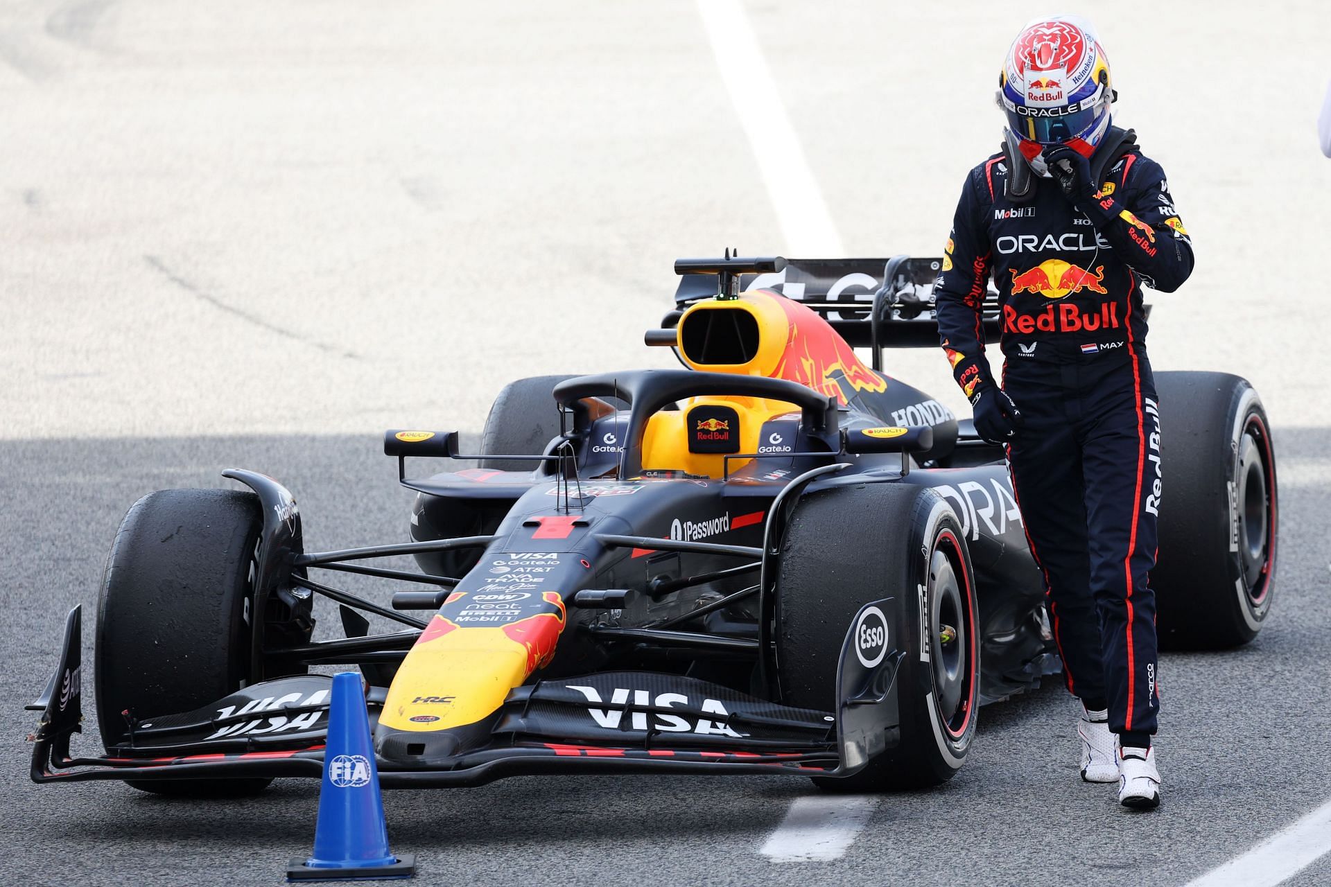 Tenth placed Max Verstappen in parc ferme after the F1 Grand Prix of Spain. Source: Getty